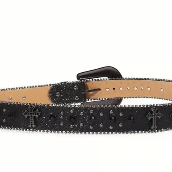 Black Rhinestone gothic belt - Picture 4 of 4